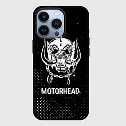 Чехол iPhone 13 Pro Motorhead glitch на темном фоне