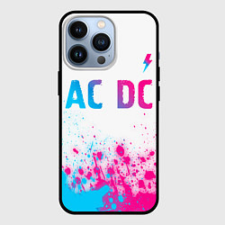 Чехол для iPhone 13 Pro AC DC neon gradient style: символ сверху, цвет: 3D-черный