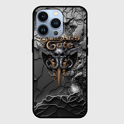 Чехол iPhone 13 Pro Baldurs Gate 3 logo dark