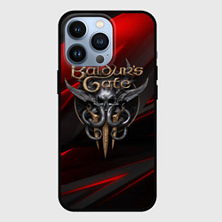 Чехол iPhone 13 Pro Baldurs Gate 3 logo geometry