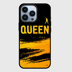 Чехол для iPhone 13 Pro Queen - gold gradient: символ сверху, цвет: 3D-черный