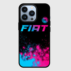 Чехол iPhone 13 Pro Fiat - neon gradient: символ сверху