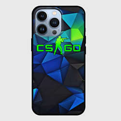 Чехол iPhone 13 Pro CSGO blue abstract