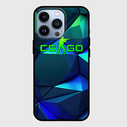 Чехол iPhone 13 Pro CSGO blue green gradient