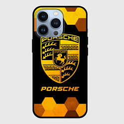 Чехол iPhone 13 Pro Porsche - gold gradient