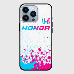 Чехол iPhone 13 Pro Honda neon gradient style: символ сверху