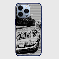 Чехол для iPhone 13 Pro Тойота ae 86 - Инициал ди, цвет: 3D-тёмно-синий