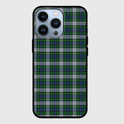 Чехол для iPhone 13 Pro Клетка зеленая, цвет: 3D-черный