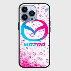 Чехол для iPhone 13 Pro Mazda neon gradient style, цвет: 3D-черный