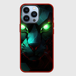 Чехол для iPhone 13 Pro Cat cyberpunk, цвет: 3D-красный