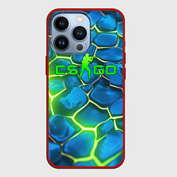 Чехол iPhone 13 Pro CSGO green blue neon