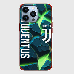 Чехол для iPhone 13 Pro Juventus green neon, цвет: 3D-красный