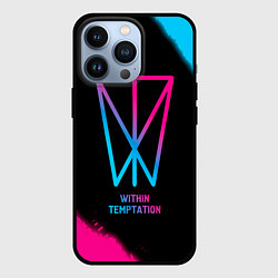 Чехол iPhone 13 Pro Within Temptation - neon gradient