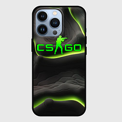 Чехол iPhone 13 Pro CSGO green black logo