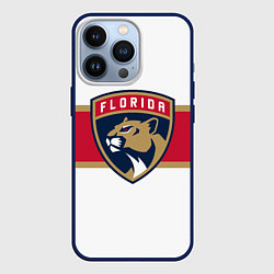 Чехол для iPhone 13 Pro Florida panthers - uniform - hockey, цвет: 3D-тёмно-синий