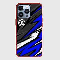 Чехол iPhone 13 Pro Volkswagen - Синяя абстракция