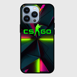 Чехол для iPhone 13 Pro CS GO green neon, цвет: 3D-черный