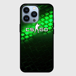 Чехол для iPhone 13 Pro CSGO green light logo, цвет: 3D-черный