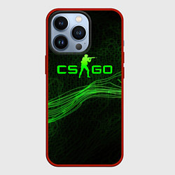 Чехол iPhone 13 Pro CSGO green abstract