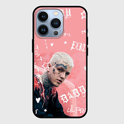 Чехол iPhone 13 Pro Lil Peep тату розовый