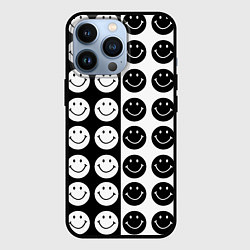 Чехол iPhone 13 Pro Smiley black and white