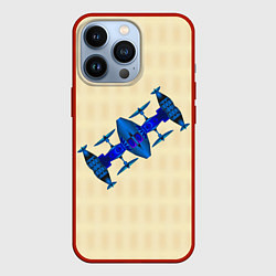 Чехол iPhone 13 Pro Космическая станция из синего металла