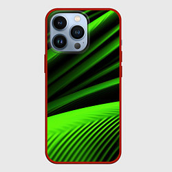 Чехол iPhone 13 Pro Зеленый яркая текстура