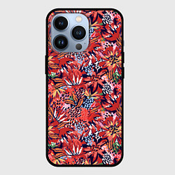 Чехол iPhone 13 Pro Осенние цветы с пятнами