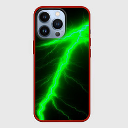Чехол iPhone 13 Pro Зеленый разряд молнии