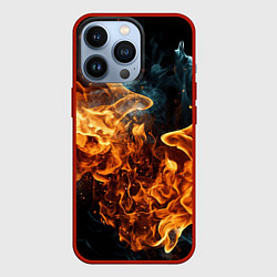 Чехол iPhone 13 Pro Пламя огня фон