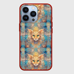 Чехол iPhone 13 Pro Мордашка котика узор