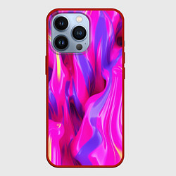 Чехол iPhone 13 Pro Pink blue texture