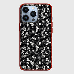 Чехол iPhone 13 Pro Камуфляж с котиками