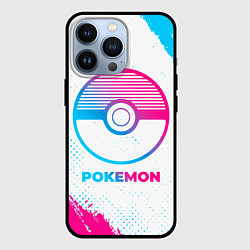 Чехол iPhone 13 Pro Pokemon neon gradient style