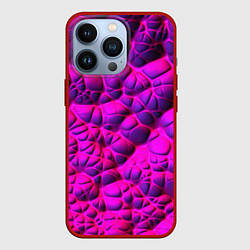 Чехол iPhone 13 Pro Объемная розовая текстура