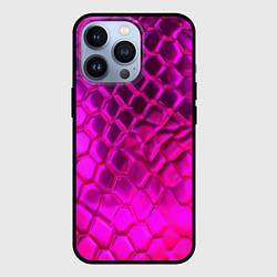 Чехол iPhone 13 Pro Объемные розовые соты