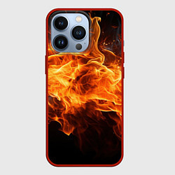 Чехол iPhone 13 Pro Black fire style