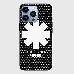 Чехол iPhone 13 Pro Red Hot Chili Peppers glitch на темном фоне
