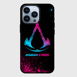 Чехол iPhone 13 Pro Assassins Creed - neon gradient