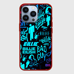 Чехол iPhone 13 Pro Billie Eilish neon pattern