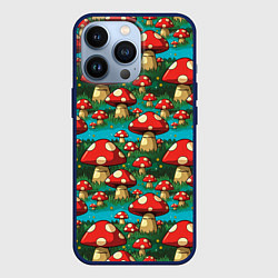 Чехол iPhone 13 Pro Мультяшный мухомор паттерн