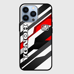 Чехол для iPhone 13 Pro Honda - red and white, цвет: 3D-черный
