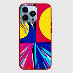 Чехол для iPhone 13 Pro Pop art composition - neural network, цвет: 3D-красный