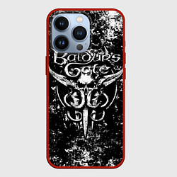 Чехол для iPhone 13 Pro Baldurs gate 3 - black and white, цвет: 3D-красный