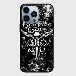 Чехол iPhone 13 Pro Baldurs gate 3 - black and white