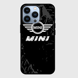 Чехол iPhone 13 Pro Mini speed на темном фоне со следами шин