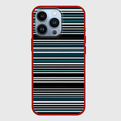 Чехол для iPhone 13 Pro Полосатость, цвет: 3D-красный