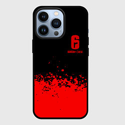 Чехол iPhone 13 Pro Rainbow Six красные краски