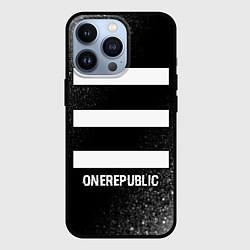 Чехол iPhone 13 Pro OneRepublic glitch на темном фоне