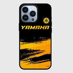 Чехол iPhone 13 Pro Yamaha - gold gradient: символ сверху